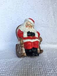 Vintage Santa Claus Music Box Figurine Santa Sleeping In Rocking Chair Plays Santa Coming To Town Ro Music Box Vintage Vintage Santa Claus Vintage Santas