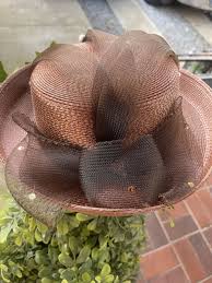Lily Lee derby church Brown Big Bow hat