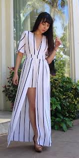 Black And White Striped Romper Pants White Jumpsuit With Black Stripe And Short Jumpsuits For Women Fashion Romper Coachella Dress