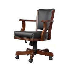 Cambria Poker Table Chairs With Casters Available Finishes Chestnut Mahogany Espresso Shown Here In Mahog Office Desk Chair Home Office Desks Chair