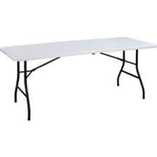 For Living 6 Ft Folding Table With Carry Handle Features A Durable Resin Top For Easy Cleaning Canadian Tire Folding Table Resin Table Table