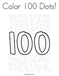 Click on a connect dots worksheet below for the printable connect the dots page. Color 100 Dots Coloring Page Twisty Noodle