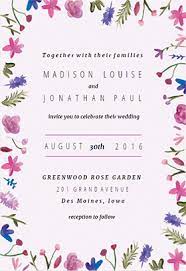 Watercolor Flowers Wedding Invitation Template Free Greetings Island Wedding Invitations Printable Templates Wedding Invitation Templates Free Wedding Invitations