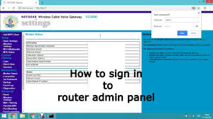 Cara mengetahui, melihat, merubah, membuka, dan mendapatkan, username password admin di modem zte f660 untuk melakukan hal ini kita hanya menggunakan aplikasi telnet yang akan mengakses backdoor modem tersebut. How To Sign In To Router Admin Panel Youtube