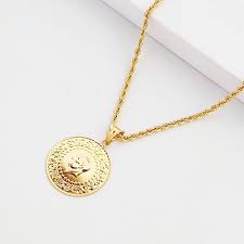 22 Ayar Tuğralı Reşat Yarımlı Altın Kolye KL06331 - Altın Plaza