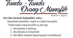 Tanda Tanda Orang Munafik Orang Tanda Manusia