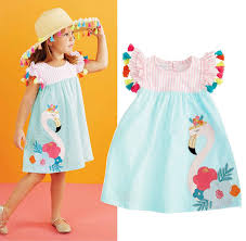 Catálogo de libros de educación básica. Vestido De Verano A Rayas Con Dibujo De Flamenco Para Nina Traje Informal De Animales Para Nino Y Nina Ropa Para Bebe De 1 A 6 Anos Vestidos Aliexpress