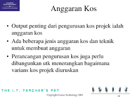 Pdpr rbt tahun 6 bahan penghasilan projek. Bab 6 Pengurusan Kos Projek Ppt Download