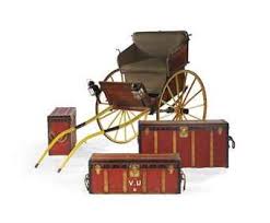 A Collapsible Tilbury And Its Trunks By Maison Louis Vuitton And Maison Morel Grummer Commissionned Circa 1910 By Blanche De Clermont Stroller Baby Strollers