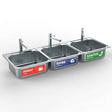 wash, rinse, sanitize sink labels