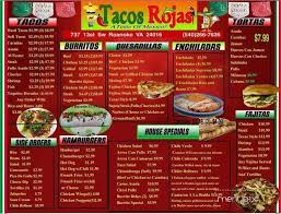 During restaurant week, cabo will offer a $10 lunch menu and a $20 dinner menu. Menu Of Tacos Rojas In Roanoke Va 24016