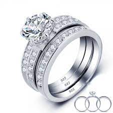925 Sterling Silver Ring For Women Inlaid Cubic Zirconia Six Flaws Decorated By Micro Diamond Detachable Design Polish Craft Luxury And Fashion Cheap Diamond Wedding Rings Cheap Wedding Rings Sets Sterling Silver