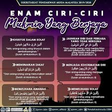 5 ciri mukmin sejati 5 karakter orang beriman poster dakwah yufid tv. Sekretariat Pendakwah Muda Malaysia Usim Spmm Ciri Ciri Mukmin Yang Berjaya Kitab Al Quran Banyak Menceritakan Mengenai Golongan Manusia Yang Beriman Khususnya Manusia Yang Bergelar Mukmin Dalam Satu Surah Yang Dikenali Dengan Surah