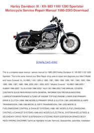 Harley davidson sportster 2004 2005 2006 workshop service repair manual pdf download.pdf. Harley Davidson Xl Xlh 883 1100 1200 Sportste By Monika Sorice Issuu