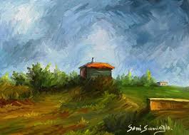 Tepedeki Gecekondu Yagli Boya Tablo Calismasi Ressam Sami Samioglu Blog Sitesi Tablolar Yagli Boya Resim
