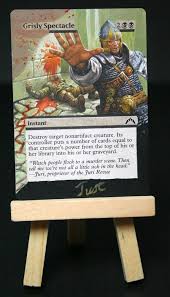 Grisly Spectacle Mtg Magic Hand Painted Altered Art Full Extended Just Ebay Altered Art Art Magic The Gathering Cards