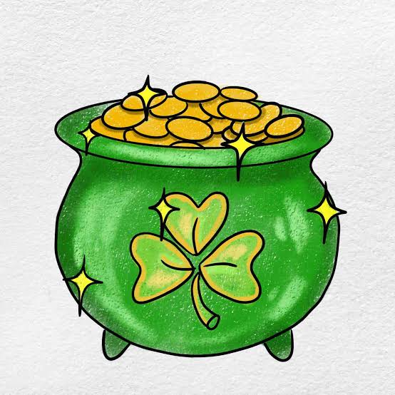 How to Draw a Pot Of Gold - HelloArtsy
