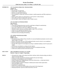 Programmer Cnc Resume Samples Velvet Jobs