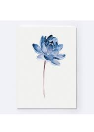 Blaue Lotos Aquarell Abstrakte Blume Home Decor Floral Etsy Flower Prints Art Watercolor Paintings Abstract Floral Prints Art