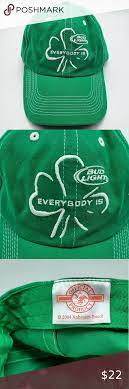 2004 Bud Light Hat Everybody Is Lucky Hat Shamrock Hat Sizes Bud Light Accessories Hats