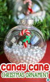 My toddler painted a clear ornament with mod podge. Candy Cane Diy Christmas Ornament For Preschoolers Life Over C S