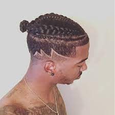 Image Result For Manbun Fade Braid Mens Braids Hairstyles Hair Styles Mens Braids