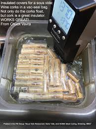 Using Corks As A Weight Insulator Sous Vide Recipes Sous Vide Cooking Joule Sous Vide