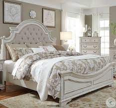 Styles and materials for just about any design preference. Magnolia Manor Antique White King Upholstered Panel Bed Master Bedroom Furniture Traditional Bedroom Decor Upholstered Bed Master Bedroom