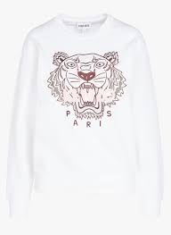 Scegli la consegna gratis per riparmiare di più. Sweat Col Rond Brode En Coton White Kenzo Createurs Place Des Tendances