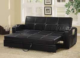 Barclay 82 inch fabric upholstered queen sleeper sofa. Avril Upholstered Sleeper Sofa Bed With Cup Holders Black