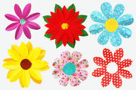 Make four rectangles out of a sheet of construction paper by folding it in half, and in half again. Folding Paper Flowers 8 Petals Kids Crafts Fun Craft Ideas Firstpalette Com