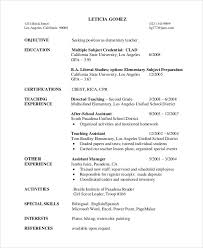 Elementary Teacher Resume Template 7 Free Word Pdf Document Downloads Free Premium Templates