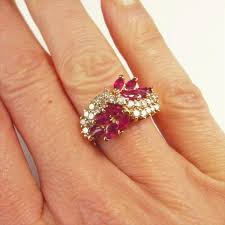 14k black gold anne delicate halo ruby and diamond ring (1/5 ct. Vivid Red Ruby Ring 14k Red Ruby Diamond Ring Marquise Cut Etsy
