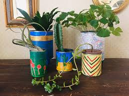 Bright colour small tin wedding metal flower planter plant pot bucket 13cm 5 (13cm pink tin bucket) 3.7 out of 5 stars 10. How To Make Upcycled Tin Can Planters Tower Hill Botanic Garden