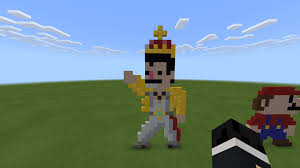 I Made Freddie Mercury In Minecraft As A Pixle Art Also Posted On R Queen Minecraft