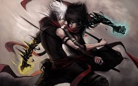 Maybe you would like to learn more about one of these? Anime Duel Fantasy Battle War Warriors Magic Men Males Boys Fight Art Paintings Dark Wallpaper 1920x1200 27852 Wallpaperup