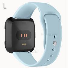 Purchased Soft Silicone Watch Band Strap For Fitbit Versa Versa Lite Size L Baby Blue