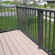 Curved ends of rail give it a decorative look. Westbury Tuscany Level Rail Kits Square Balusters Decksdirect