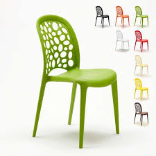 colored polypropylene chair for garden