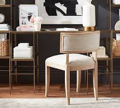 I also deliberately selected a pottery barn dining chair, instead of a typical office chair, as i like my work spaces … Leona Desk Potterybarn Furniture Home Decor Glass Shelves Kitchen