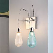Colorful Modern Water Drop Wall Light Glass Shade 2 Lights Led Wall Mount Light For Staircase Takeluckhome Com