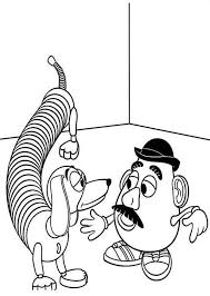 Slinky Dog And Mr Potato Head In Toy Story Coloring Page Download Print Online Coloring Pa Toy Story Coloring Pages Dog Coloring Page Dog Behavior Training