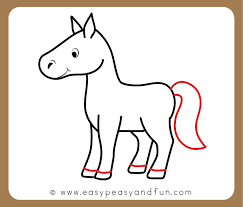 How to draw a face drawing face drawing step by step. How To Draw A Horse Step By Step Tutorial For Kids Cartooning Easy Peasy And Fun