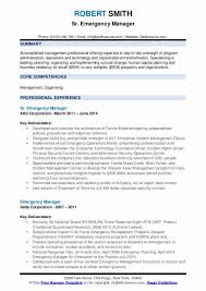 • establish a recovery team, if necessary. Emergency Manager Resume Samples Qwikresume
