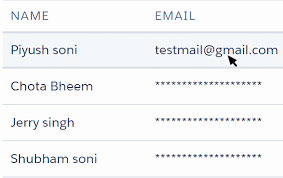 Data Masking In Lightning Component Show Data In Table On Mouseover Mask
