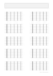 Guitar Blank Fretboard Charts 4 Frets Musica