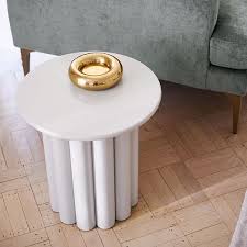 Hera Side Table Semi Circle Side Table Coffee Table Rectangle Rustic Side Table