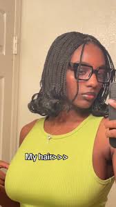 90s Bob Box Braids with Curved Ends