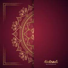 Beautiful wedding card watercolor background with splash and floral lines. Free Vector Luxury Wedding Invitation With Mandala