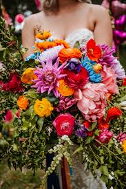 From red to purple to rainbow flowers, search wedding flowers by color and quickly see what your choices are. Bright Beautiful Wedding Bouquets Polka Dot Wedding